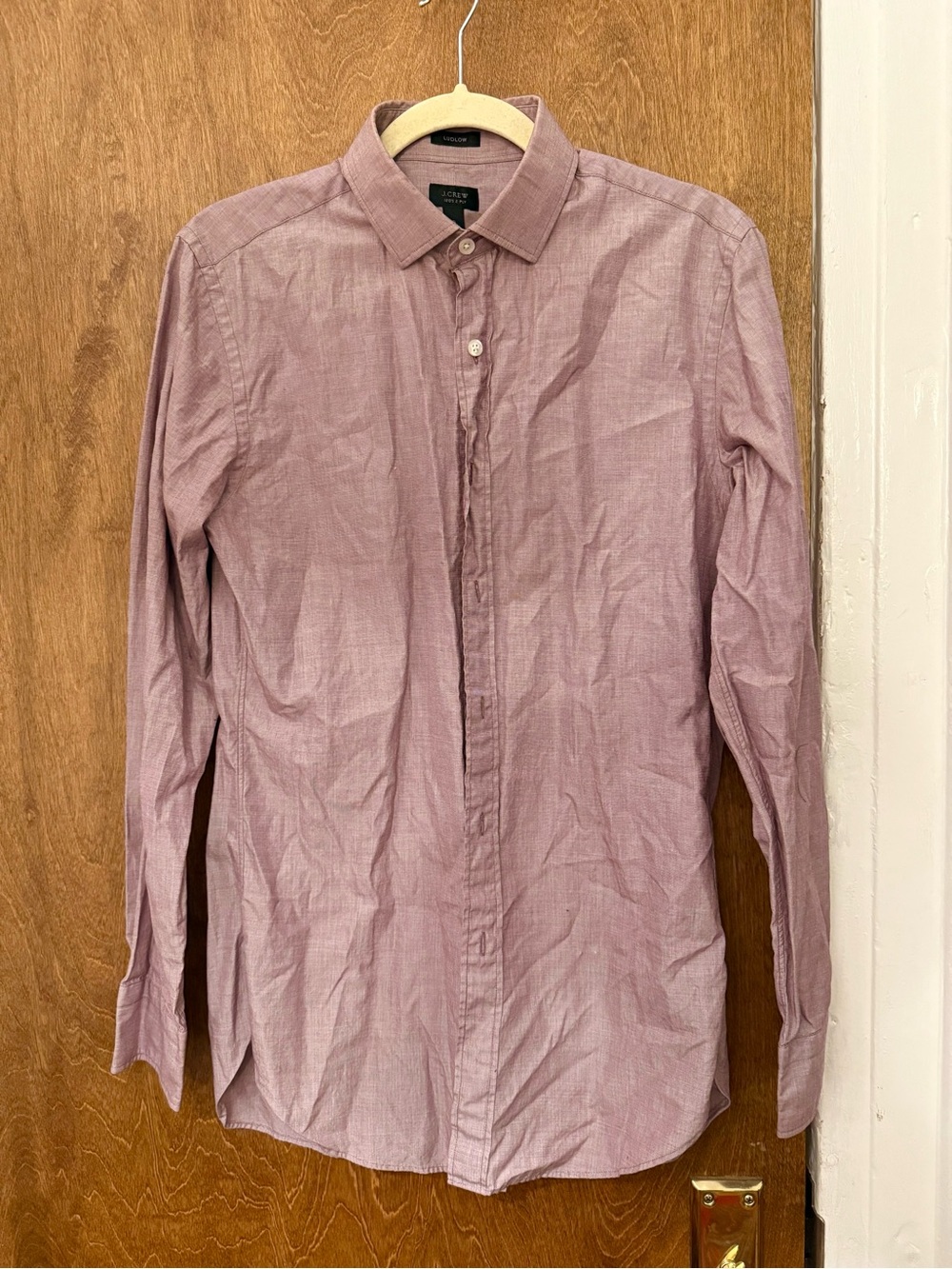 J.Crew Men’s Long-Sleeve Button-Up Shirt in Dusty Rose